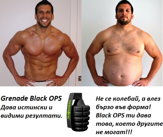 Grenade black OPS ефективност, действие, резултати, сваляне на кг, отслабване и релеф.